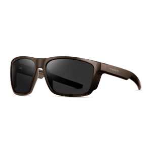 Gafas PALOALTO modelo KITESURF en color Montura marrón mate con lentes polarizadas ahumadas.