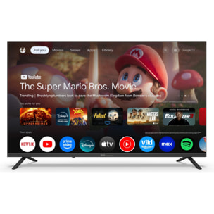 Smart TV 43 pulgadas Qled 4K Hey Google Official Assistant con control por voz. Televisor Android 14 - TD Systems M43C21GLQ