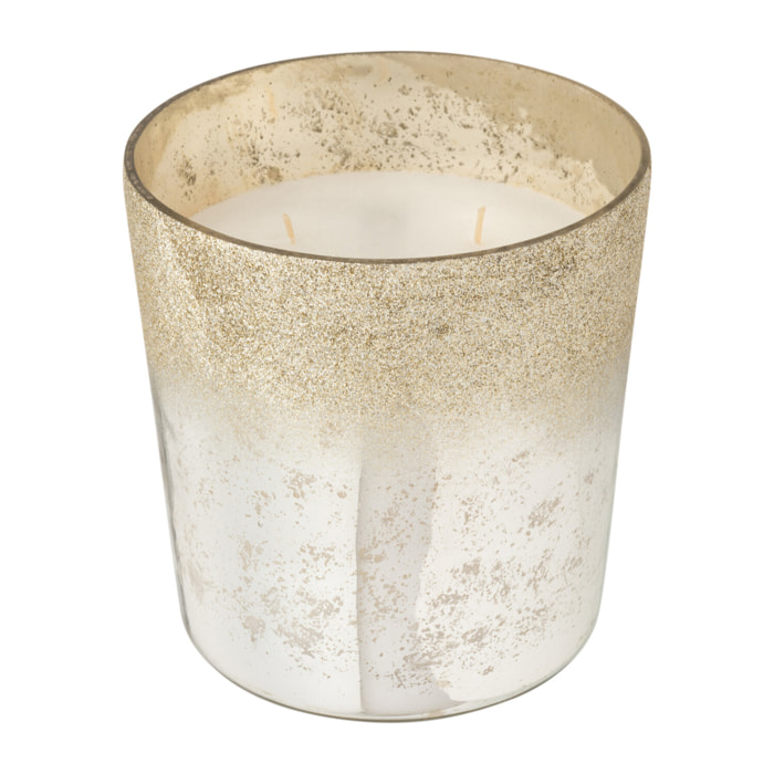 J-Line bougie parfumée M-Chic - verre - argent - medium – 80H