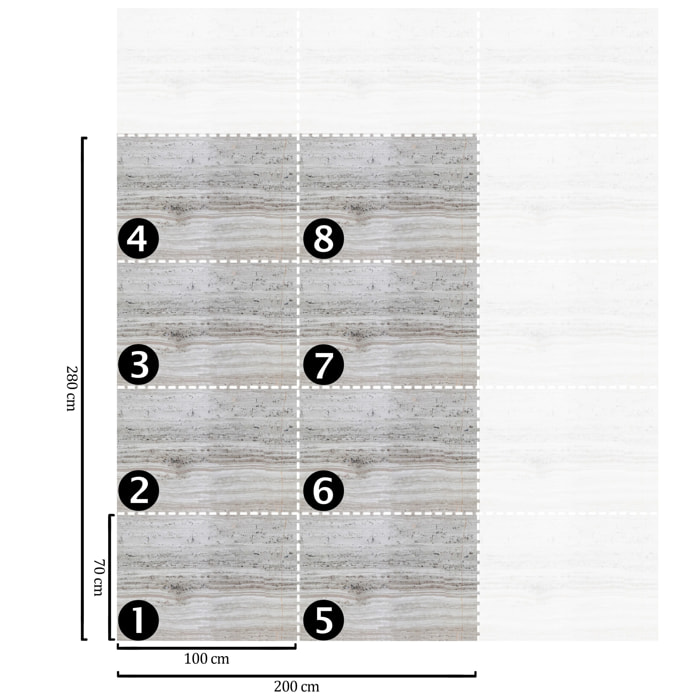 Carta da Parati Effetto Marmo Travertino
