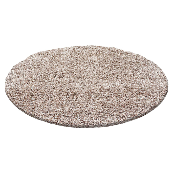 OTTAWA - Tapis rond shaggy uni Beige