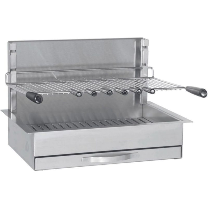 Barbecue charbon FORGE ADOUR 961.66 inox encastrable 57 cm