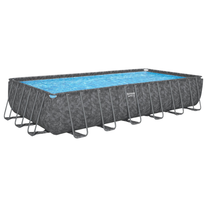 Bestway Piscine hors sol tubulaire rectangulaire Bestway APX 365 - 732 x 366 x 132 cm gris foncé