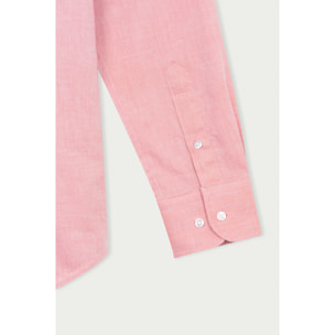 Camicia Uomo 1 Bottone Button Down Slim Cotone Unito arancio