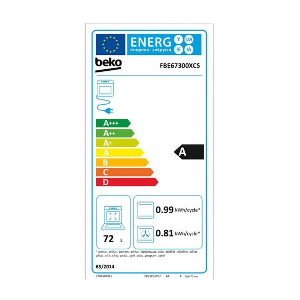 Cuisinière vitrocéramique BEKO FBE67300XCS
