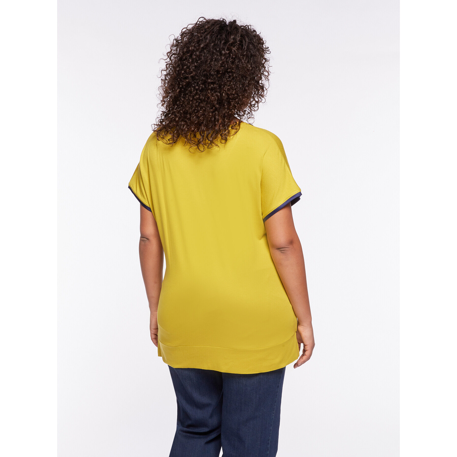 Fiorella Rubino - Camiseta con bordes en contraste - Amarillo