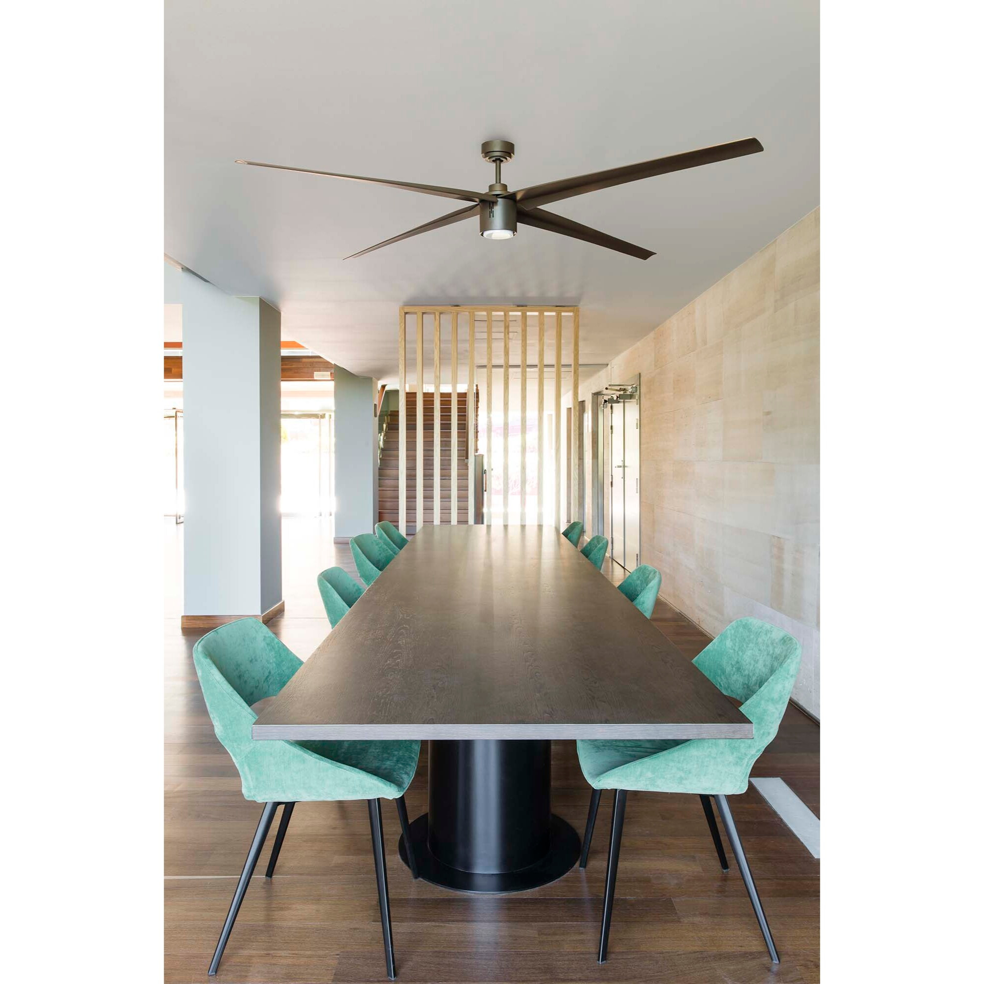 ATTOS XXL LED Ventilador de techo marrón