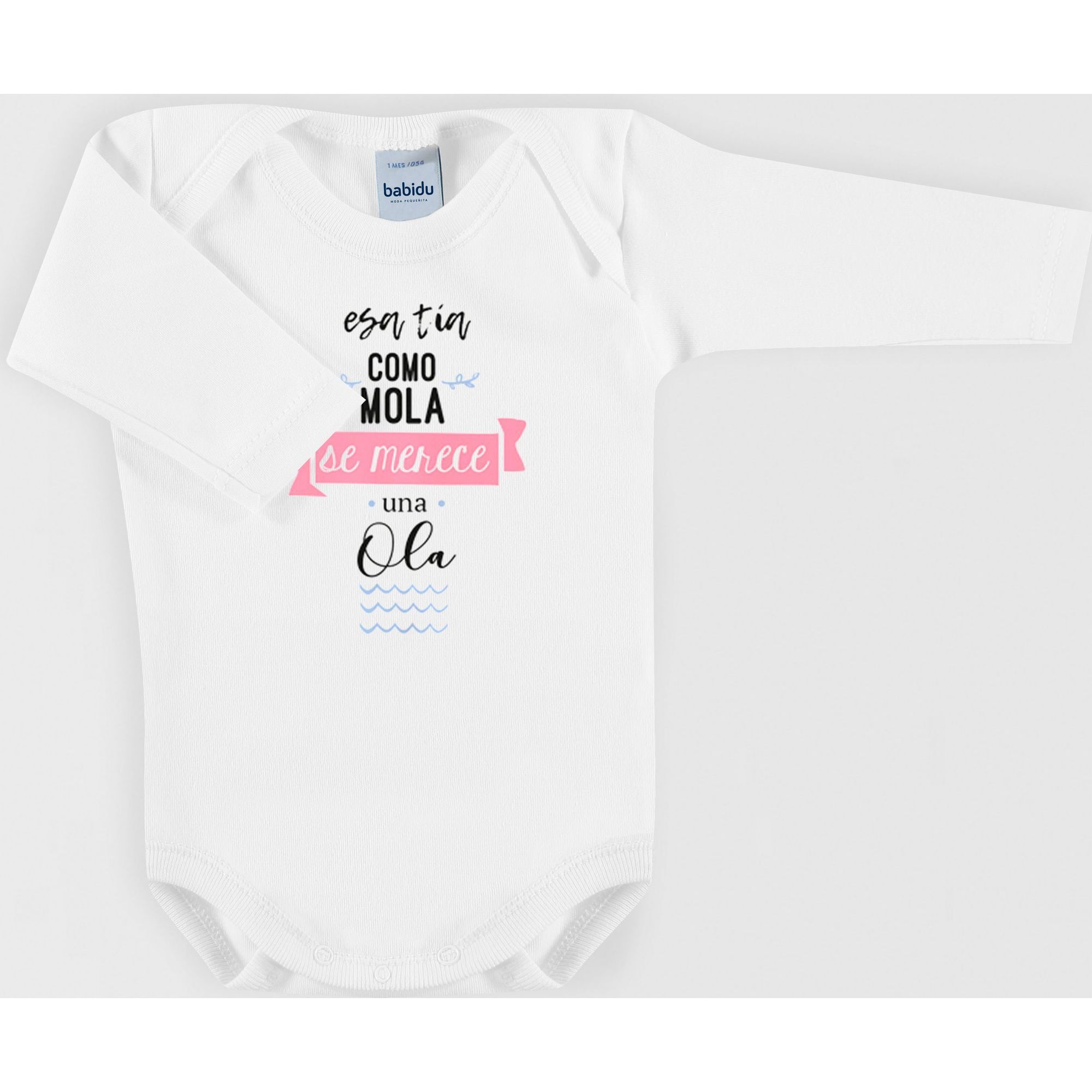 Body bebé manga larga frases americano