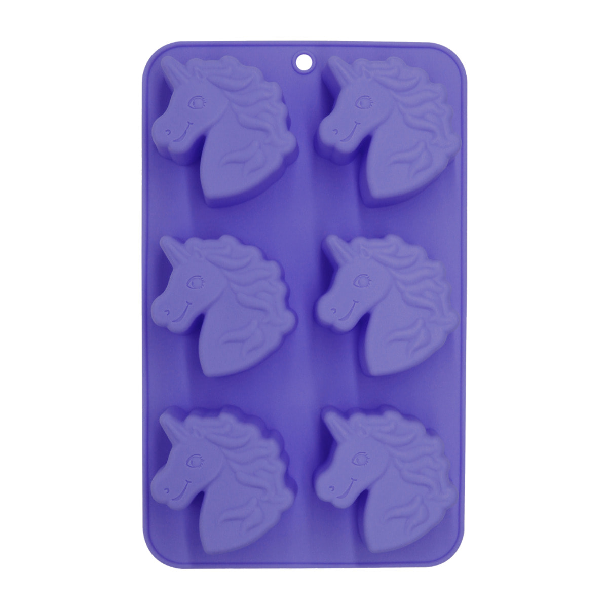 Lot de 6 mini moules en silicone forme Licorne, Happy Cake