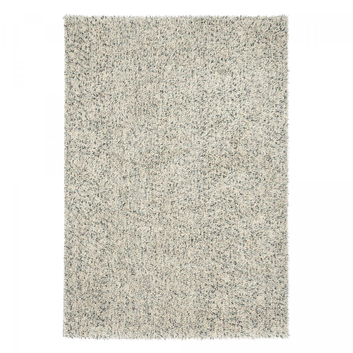 Tapis longs poils shaggy tissé en laine motif faux uni ULYO