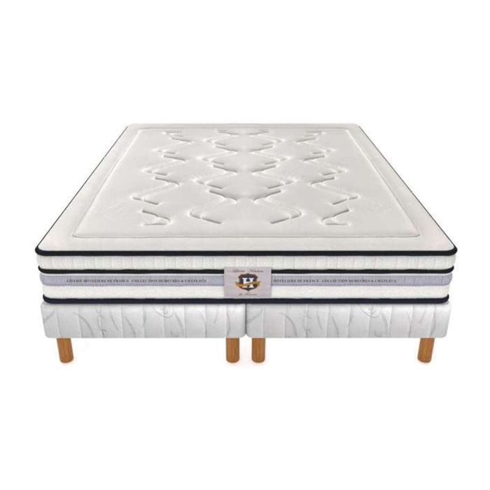 ENSEMBLE Chambourcy - Matelas 2 Places + 2 Sommiers