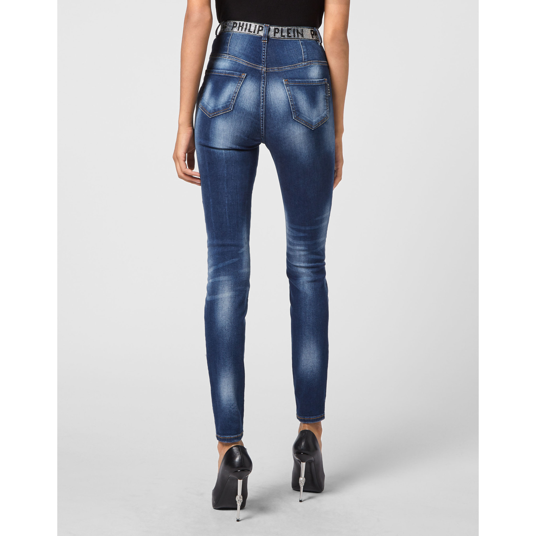 PHILIPP PLEIN Jegging de cintura alta