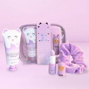 Lily Wallet - Trousse Baume à Lèvres parfum Guimauve + Crème Mains 60 + 1 Chouchou