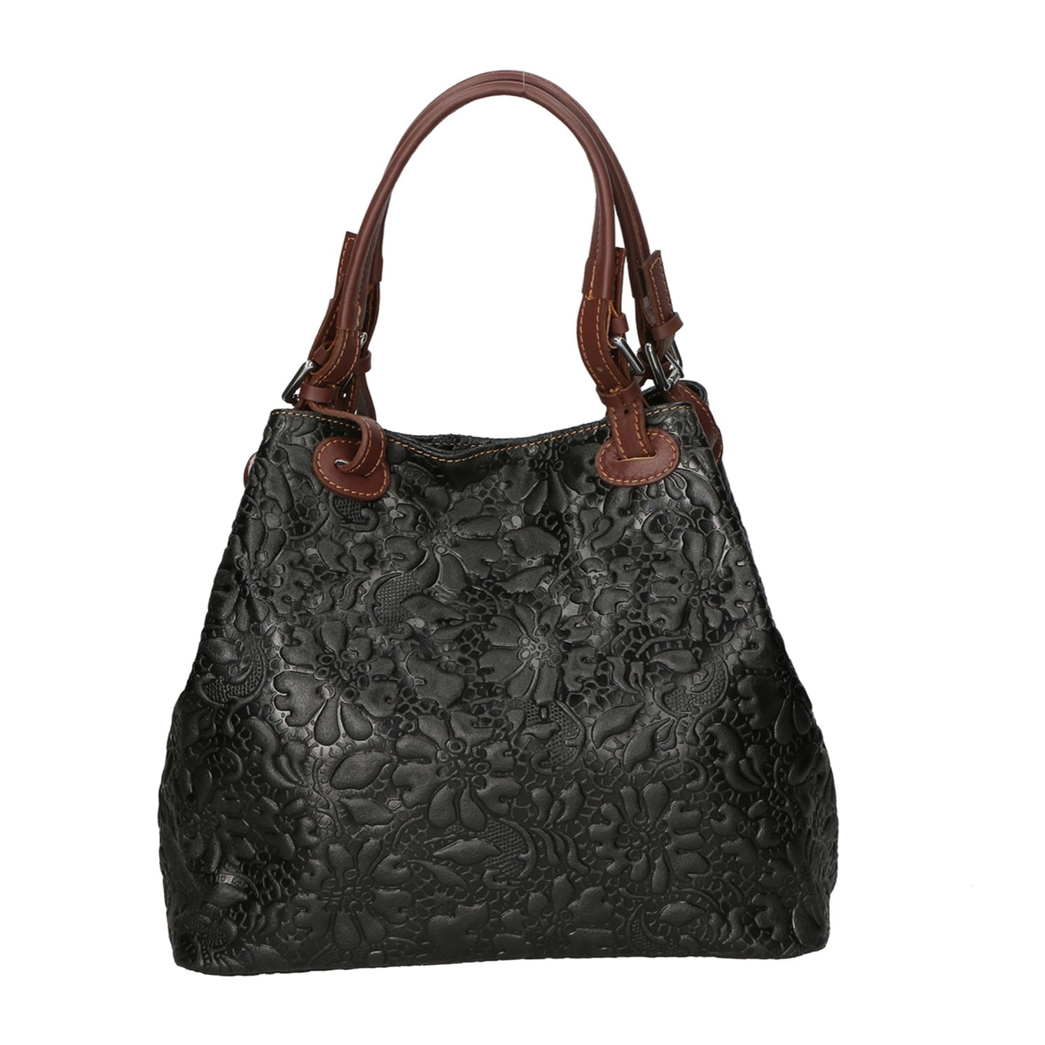 Borsa a mano da donna - Modello Elenia - Vera pelle - 33.0 x 29.0 x 16.0 cm