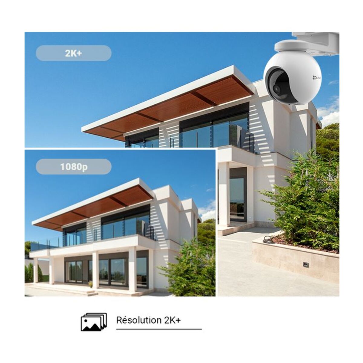 Caméra de surveillance EZVIZ 2 HB8 2K+ type C