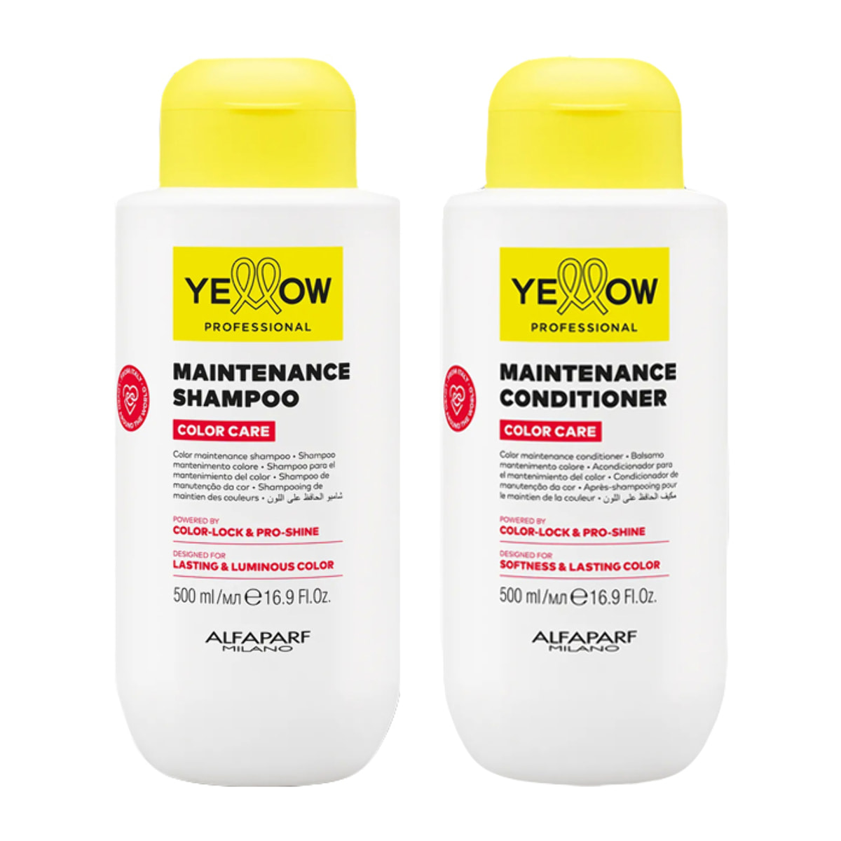 ALFAPARF Yellow Kit Color Care Maintenance Shampoo 500ml + Conditioner 500ml