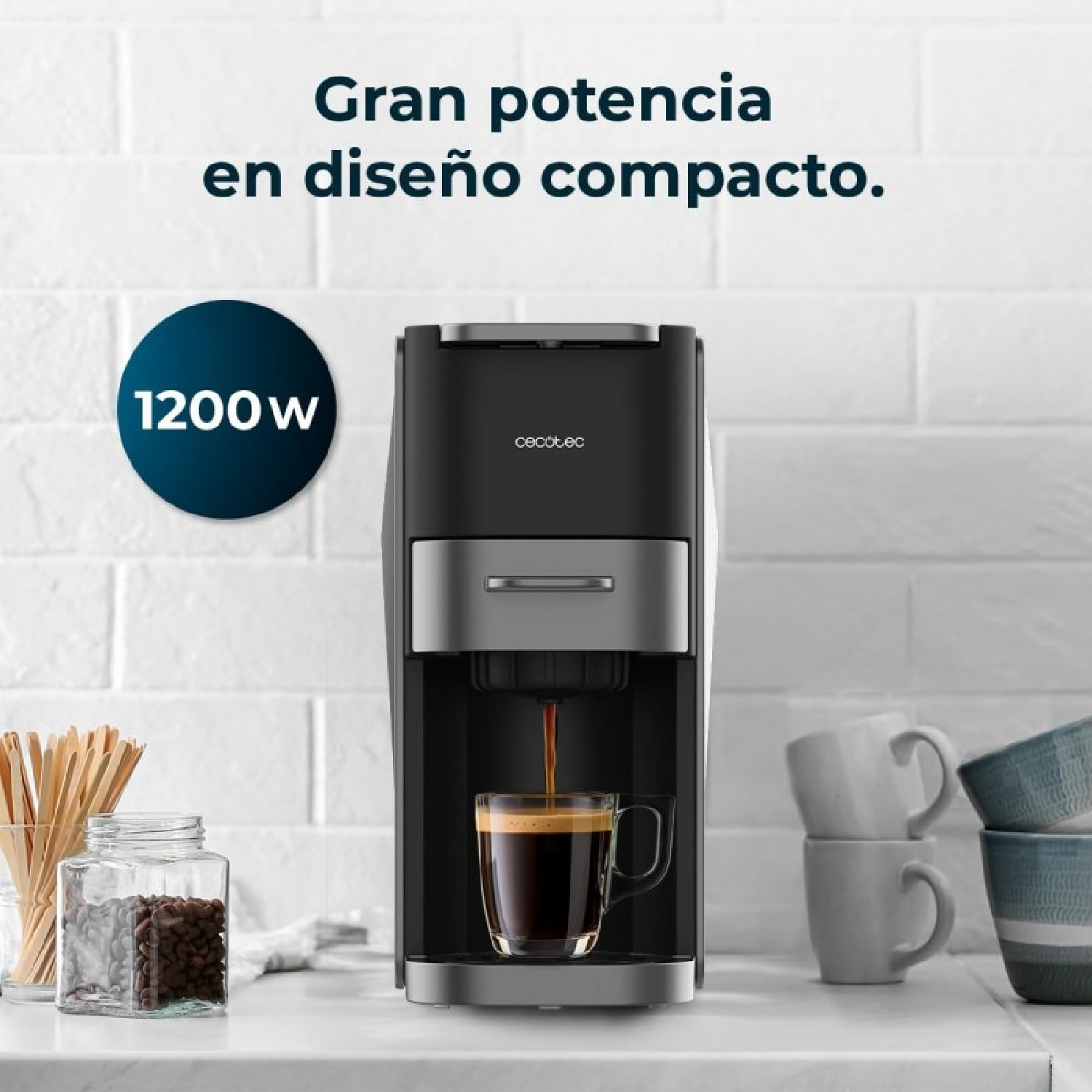 Cecotec Cafetera de capsulas FreeStyle Compact Dark