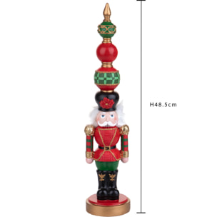 Schiaccianoci con puntale natale - Pezzi 1 - ROSSO - Bianchi Dino SpA