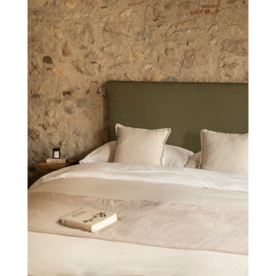 Funda para cabecero de lino verde de varias medidas