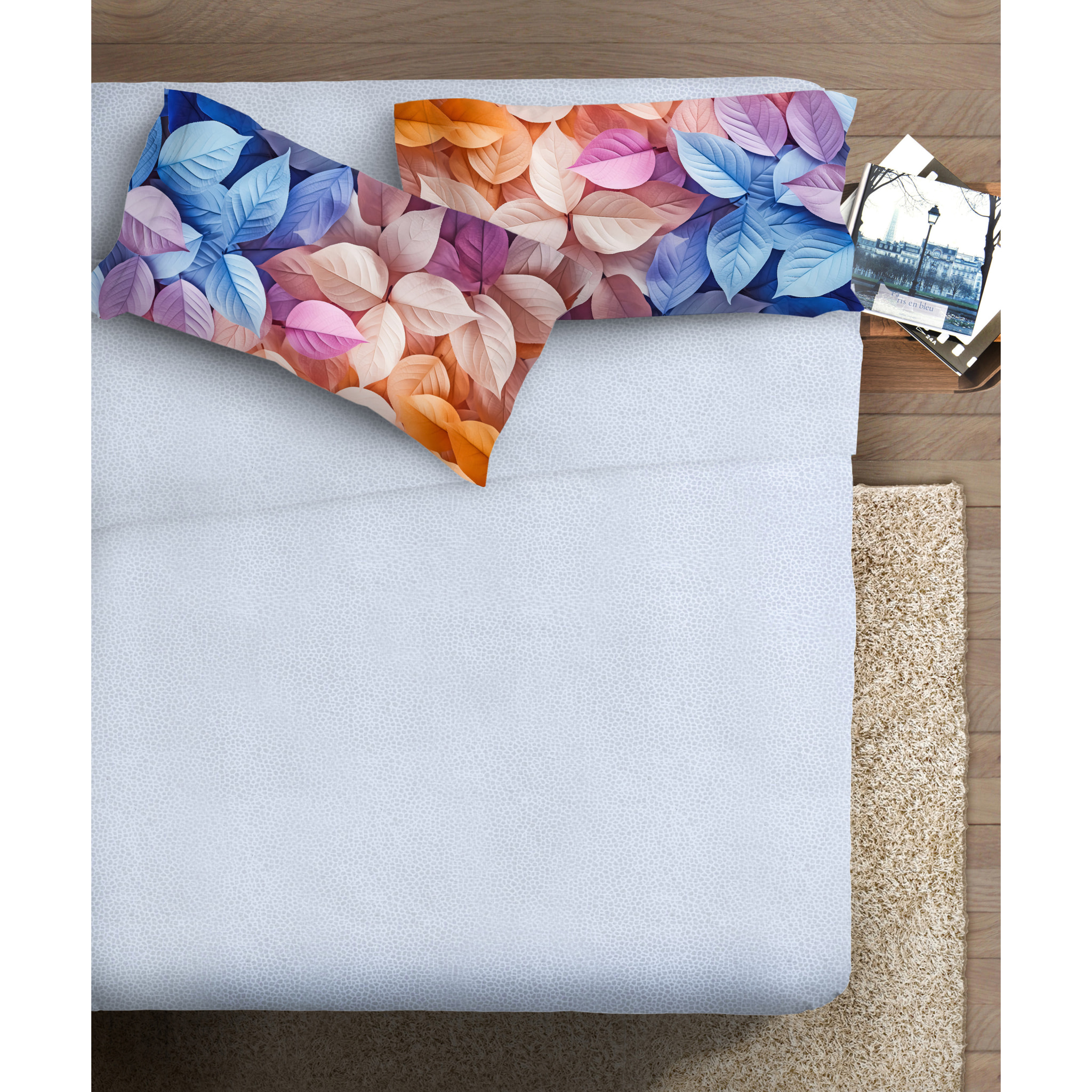 Completo letto fotografico Fine-Art IPERSAN Puro Cotone Foliage
