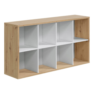 Estanteria cubic 8h roble/blanco