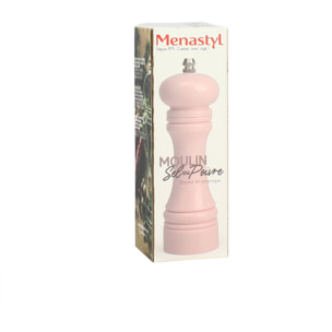 Moulin à sel ou poivre en plastique rose