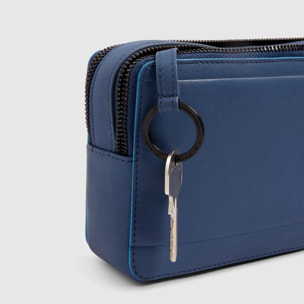 Piquadro Pochette in pelle a due scomparti con polsiera rimovibile
