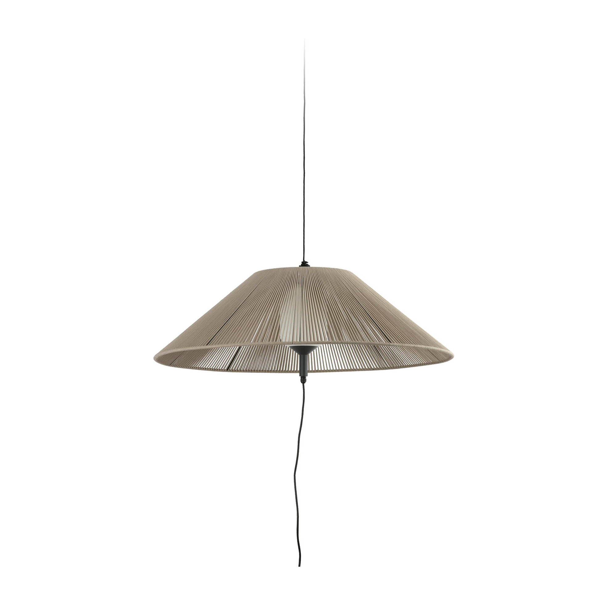 SAIGON OUT C100 Lampe portable et suspension grise/beige hole cap