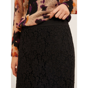 Motivi - Gonna corta in pizzo - Nero