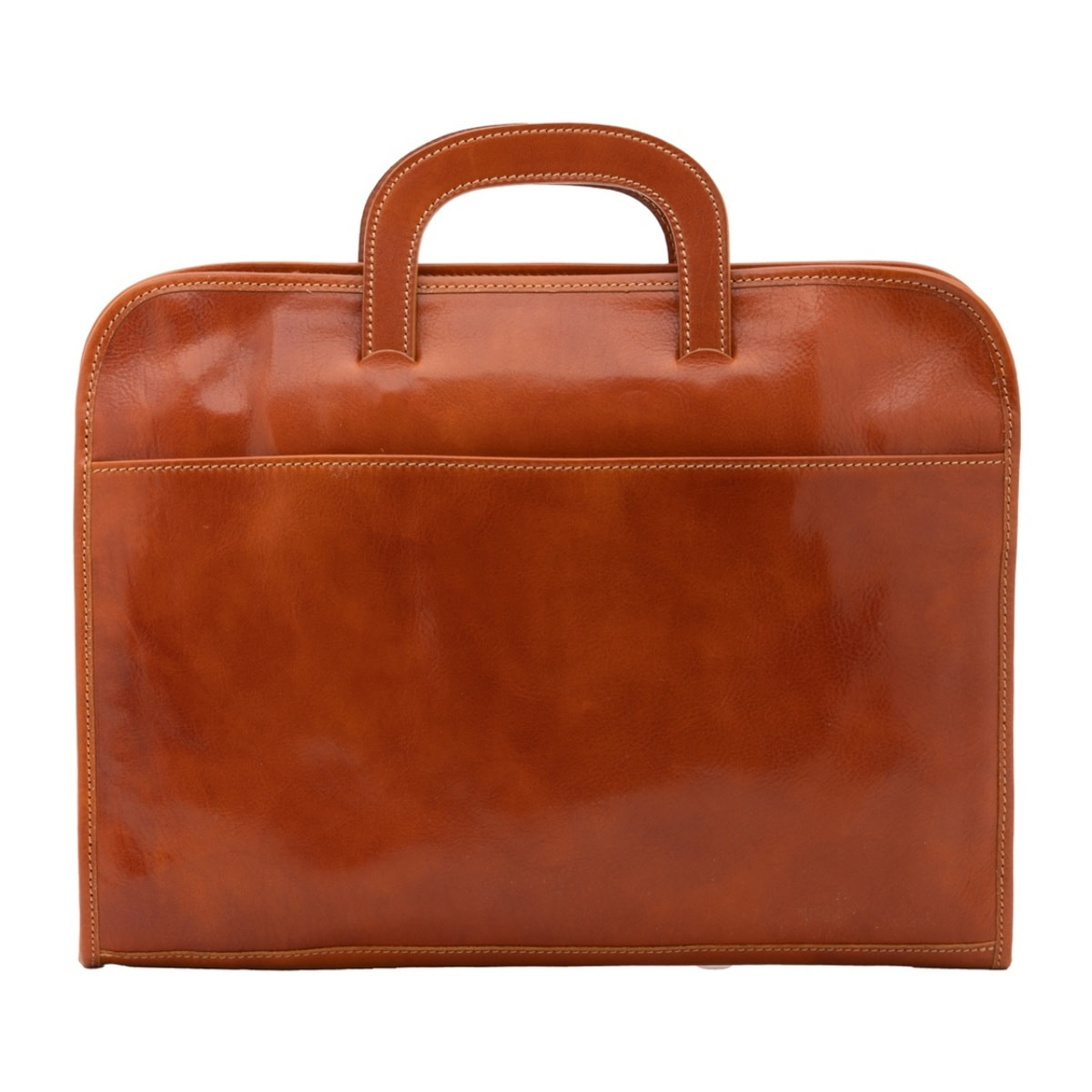 Borsa da lavoro uomo in vera pelle - Modello False - 100% Made in Italy - 40.0 x 30.0 x 6.0 cm