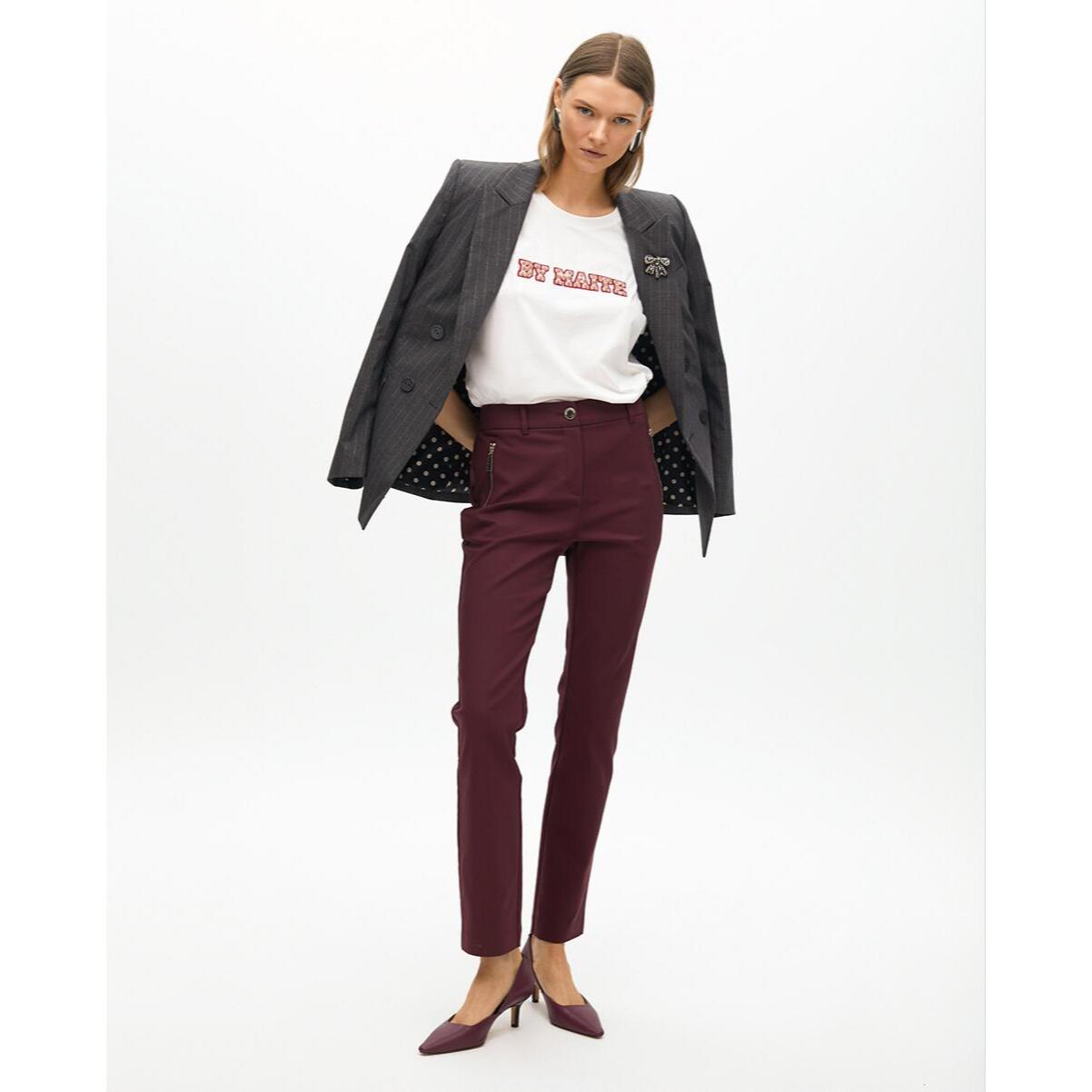 T-shirt a maniche corte con stampa posizionale