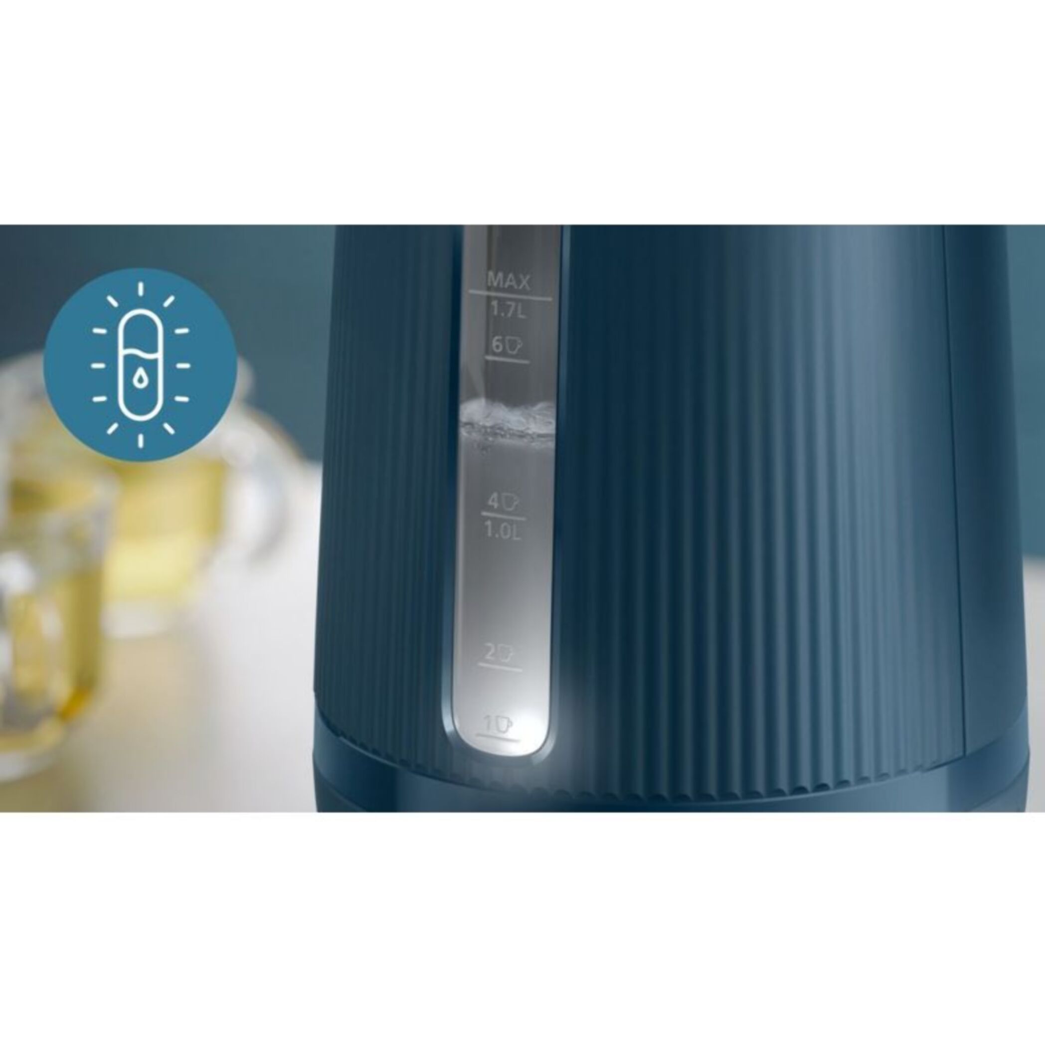 Bouilloire PHILIPS HD9411/70 Bouilloire électrique bleue Série 3000 1.7L, 2200W