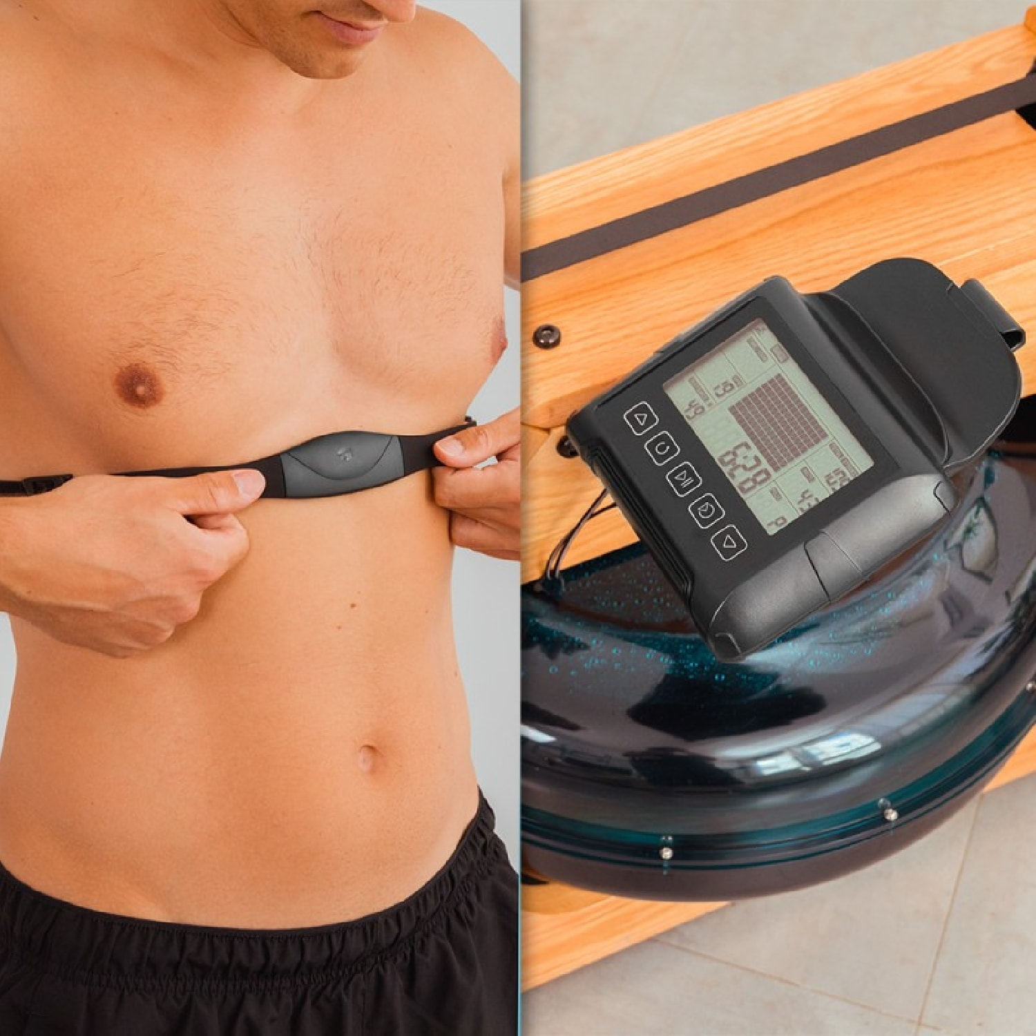 Cecotec Remos de agua Drumfit Rower 20000 Neptuno Wood Cecotec