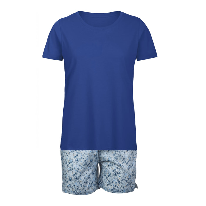 Pigiama leggero DONNA cotone microfantasia ROYAL