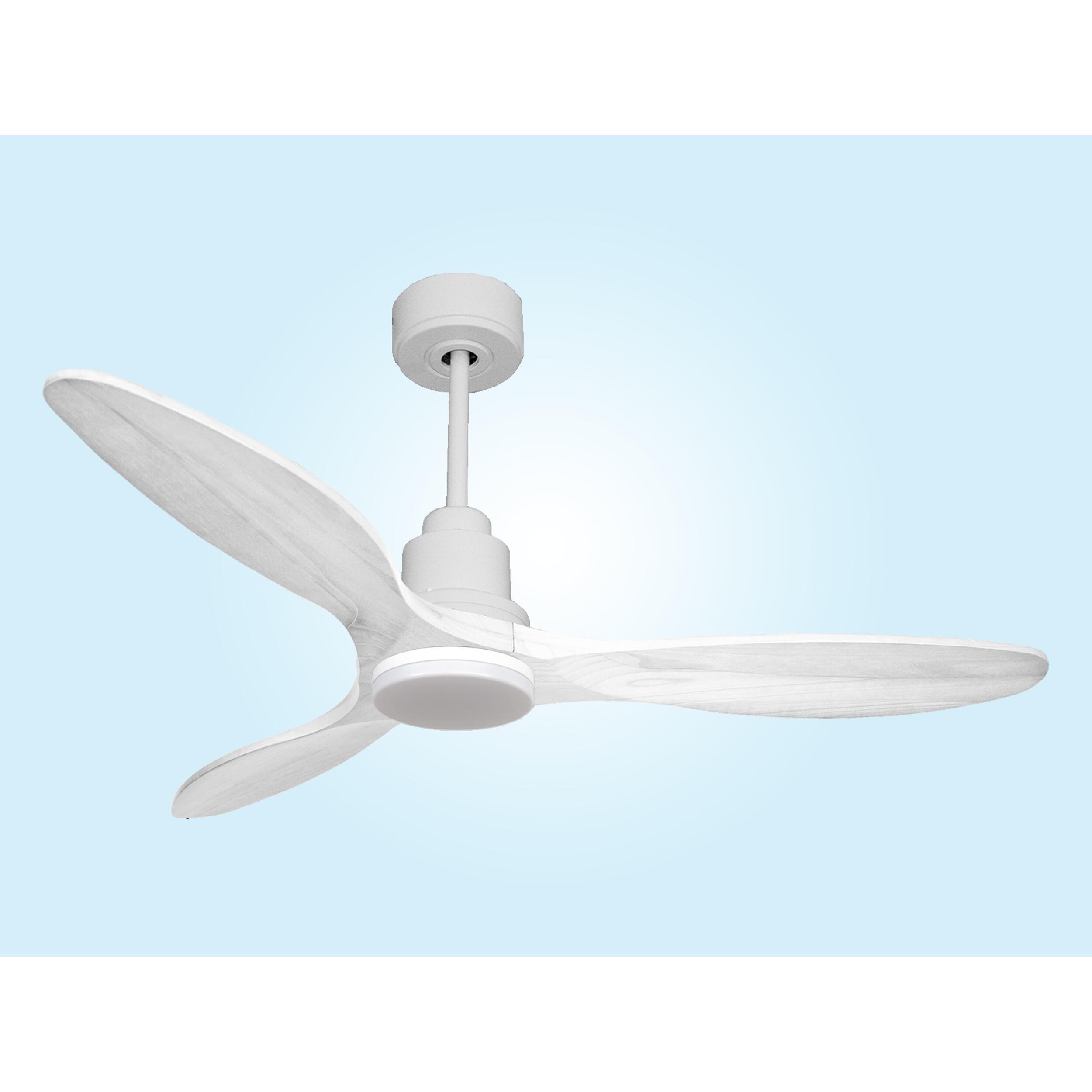 Ventilateur de plafond Réversible  Thermostat Dimmable Wifi Moteur à courant continu Toits en pente Télécommande Lumière à trois tons Hypersilence Mémoire