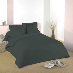 Housse de couette Anthracite / 100% Coton / 57 Fils/cm²