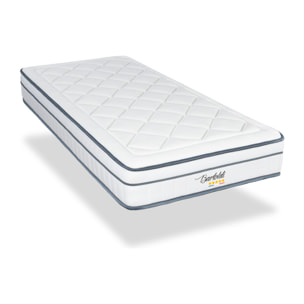 Matelas Hybride Bartoldi, 22 cm, Soutien Ferme, Ressorts Ensachés & Mémoire de Forme, Déhoussable