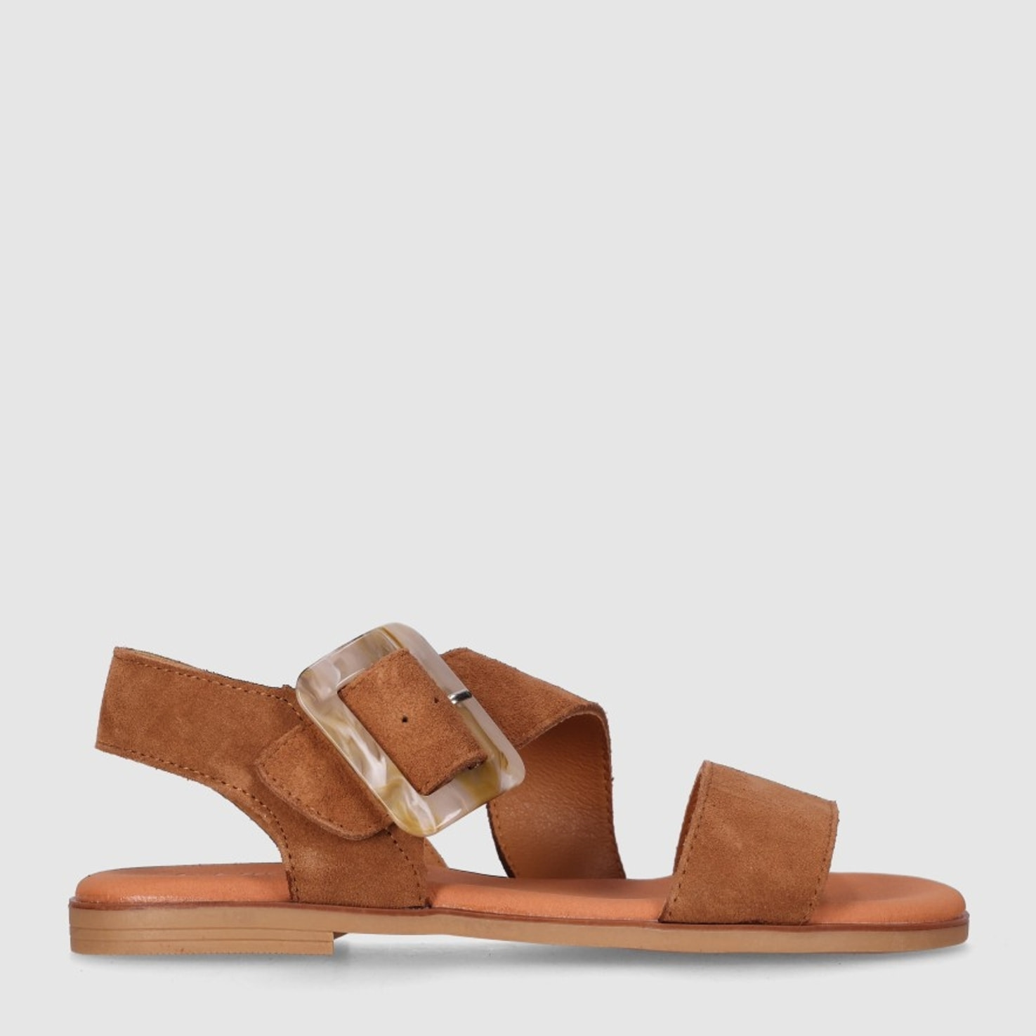 Sandalias de Serraje - Cuero - Tacón: Bajo