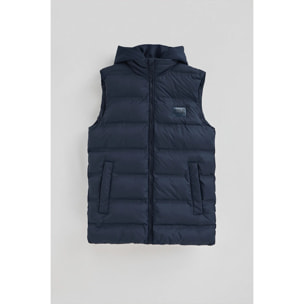 Gilet trapuntato blu marino con logo Polo Club