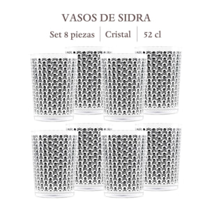 Set de 2, 4 o 8 vasos de sidra con calaveras scalpers home