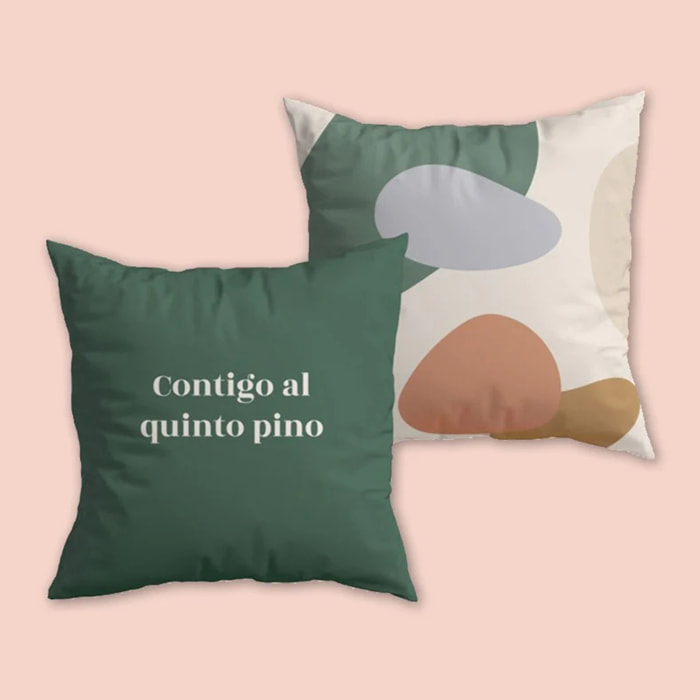 Funda Cojín "Contigo al quinto pino" Abstract