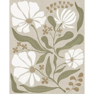 Toile imprimée encadrée Esmee vert Kaki 40x50cm