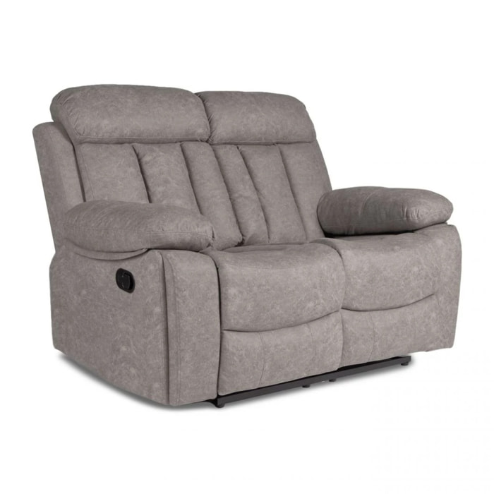 Sofá relax de 2 plazas con reposapiés elevable en marengo 152 cm Kendal Marengo