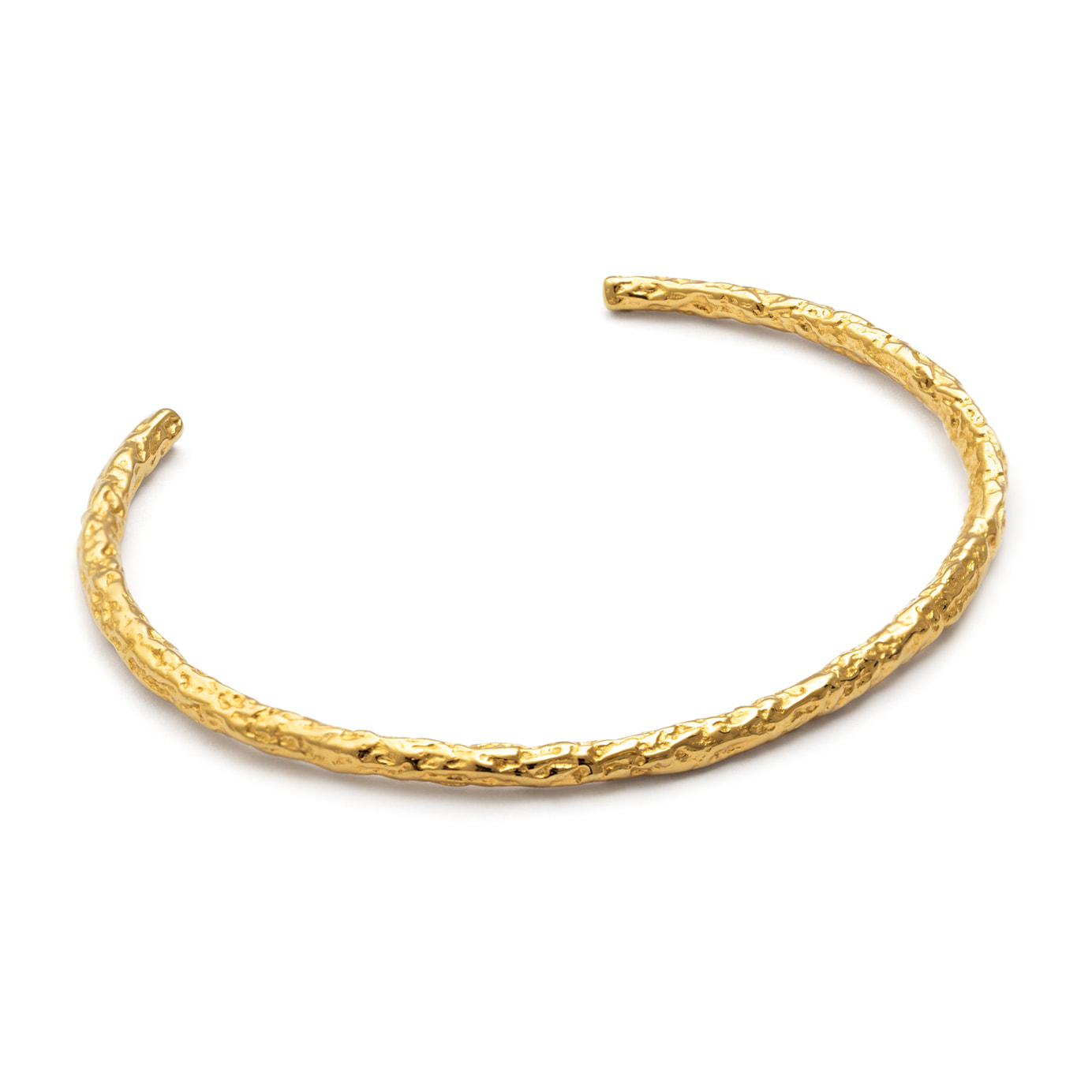 Brazalete Organic River Acero Baño Oro