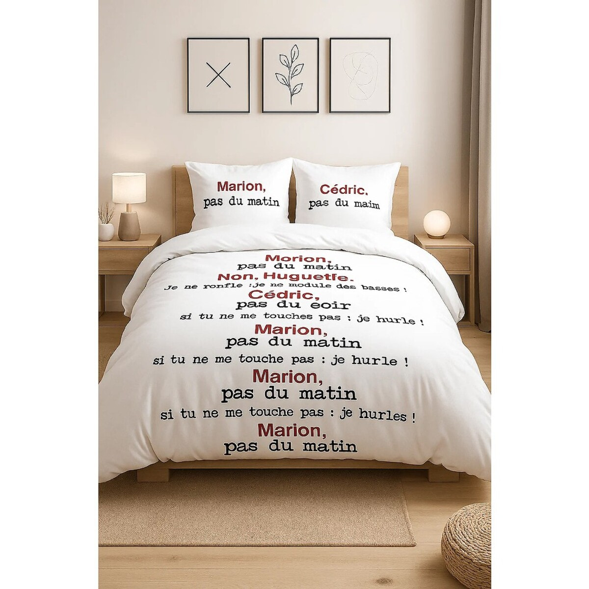 Parure Housse De Couette 100% coton Scene De Menage