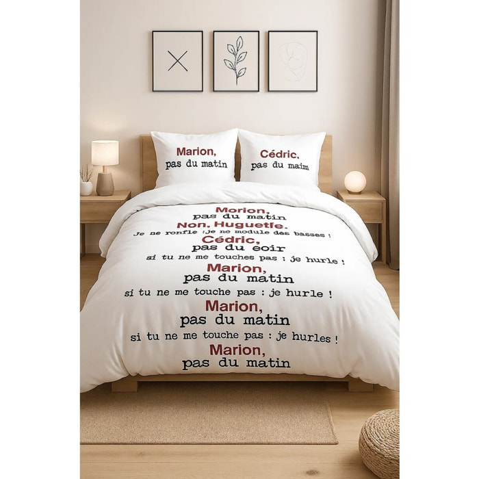 Parure Housse De Couette 100% coton Scene De Menage