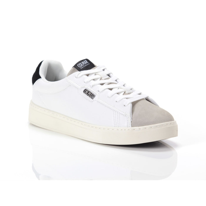 Sneakers Colmar Bates Plain White Black Bianco