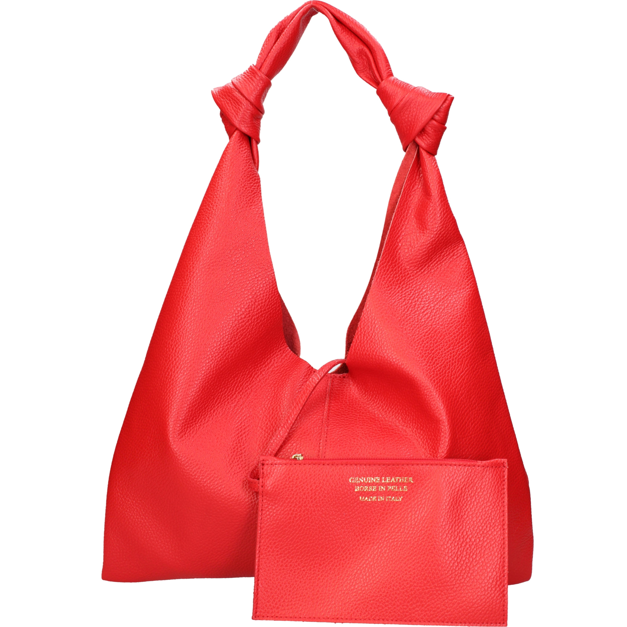 Borsa a spalla da donna In Vera pelle Made in Italy 40x42x2 cm