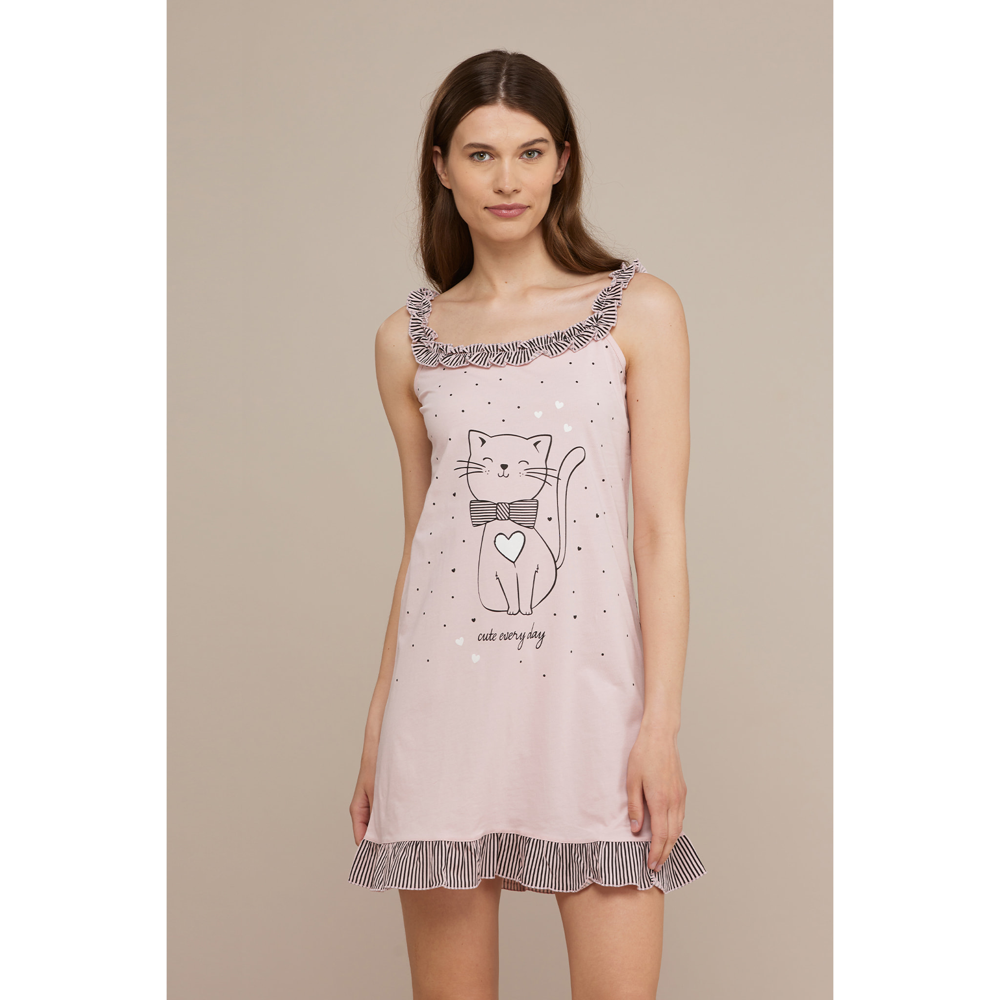 Abitino donna cotone gattina Noidinotte