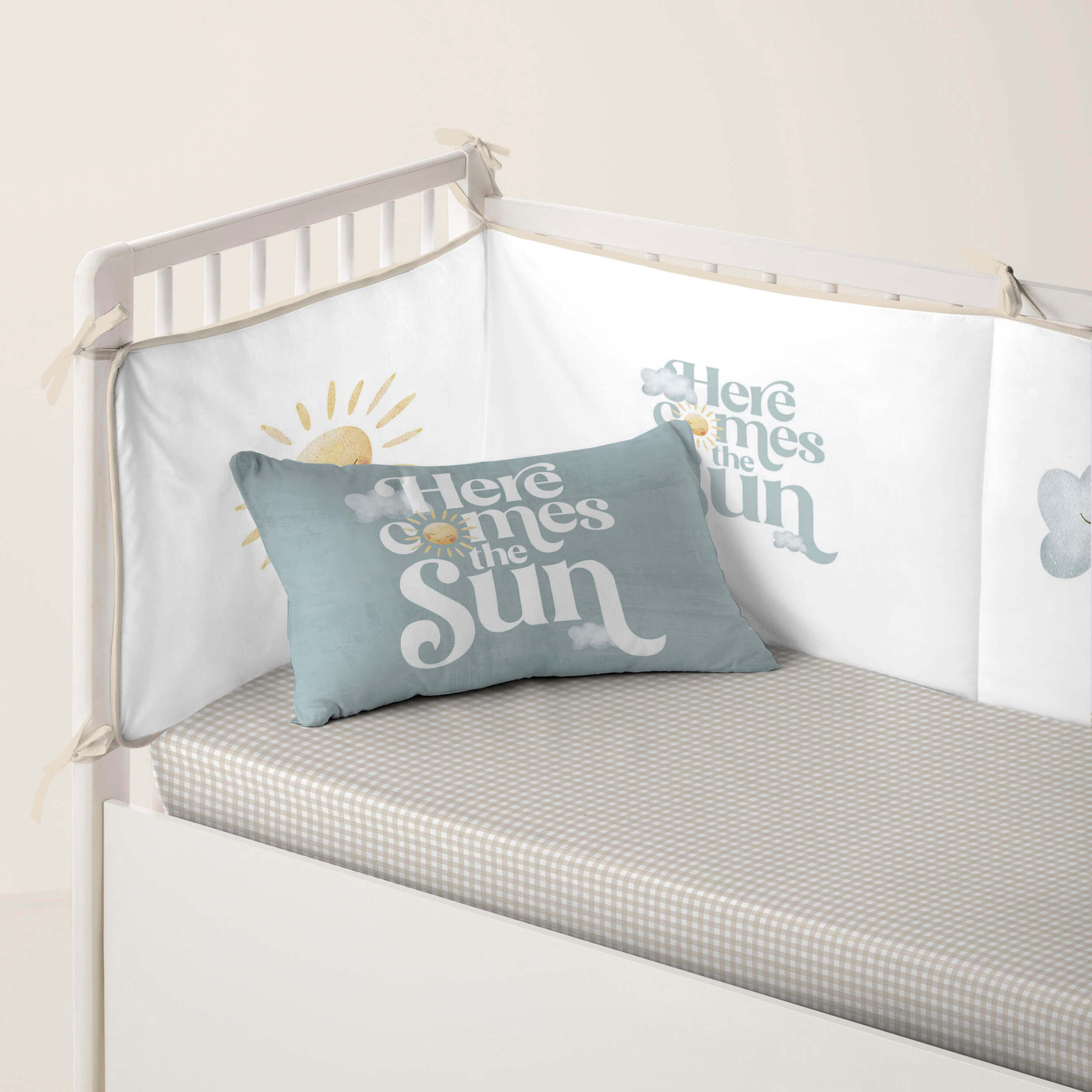 Protector de cuna - 100% Algodón - Con Cintas - Sun